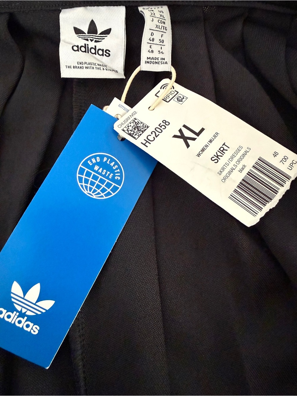 Adidas Originals Adicolor Black Pleated Tennis Skirt NWT Women's XL Summer - Picture 12 of 13